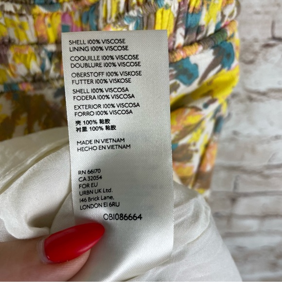 Free People Forget Me Not floral mini dress size 2 - Picture 8 of 10